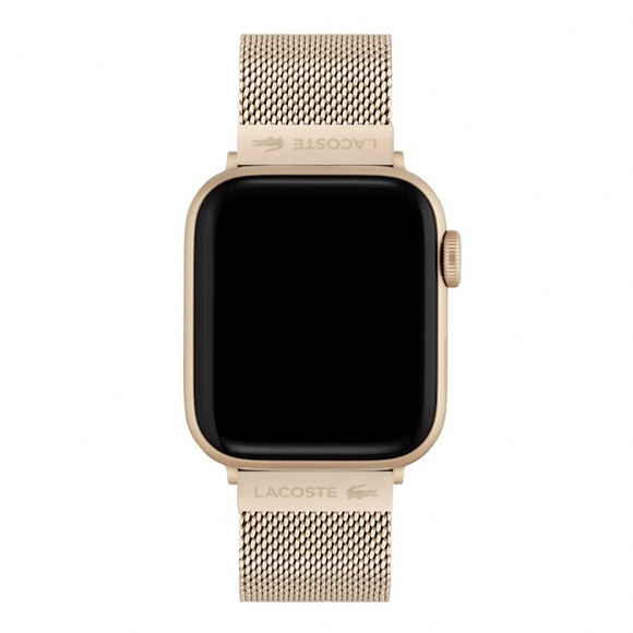 Lacoste Apple Watch Strap in Gold for 38 mm/40mm/41 mm - Picture 2 of 3